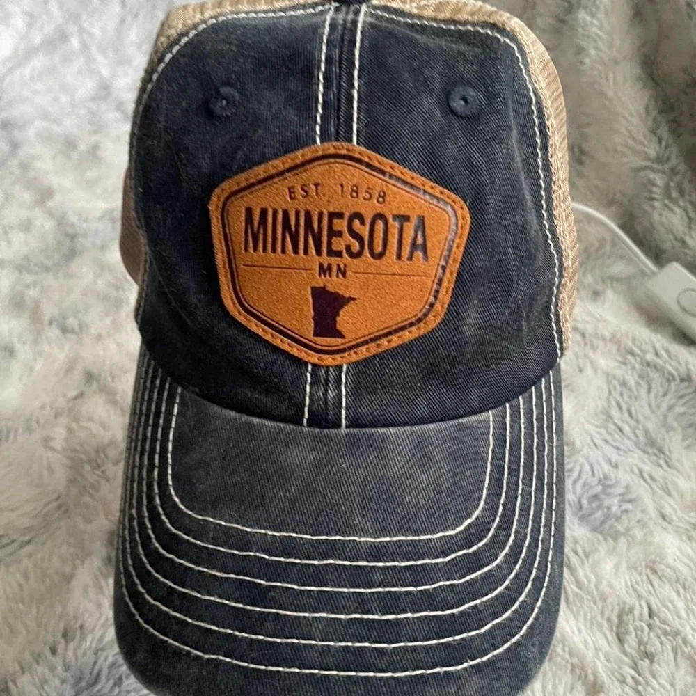 Minnesota navy trucker hat